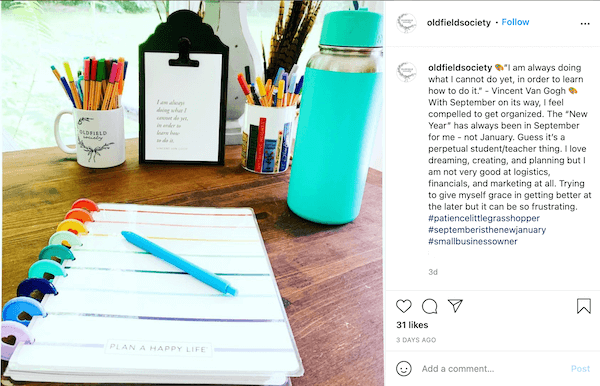 instagram post with fall hashtag #septemberisthenewjanuary