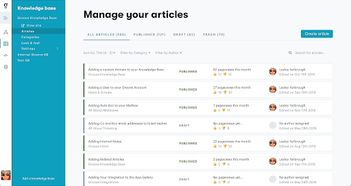 An example of a knowledge base from Groove