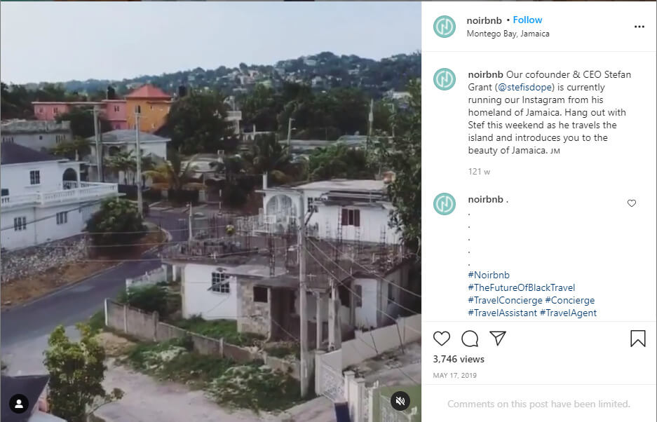 Instagram post from Noirbnb