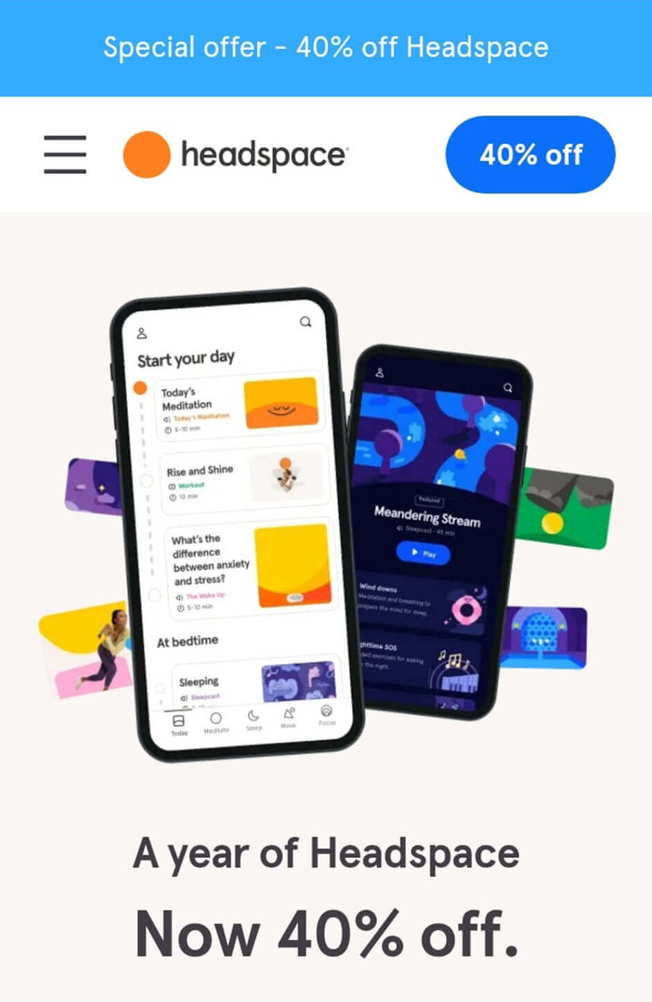 screenshot headspace facebook ad