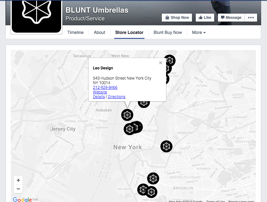 Storemapper Facebook Store Locator