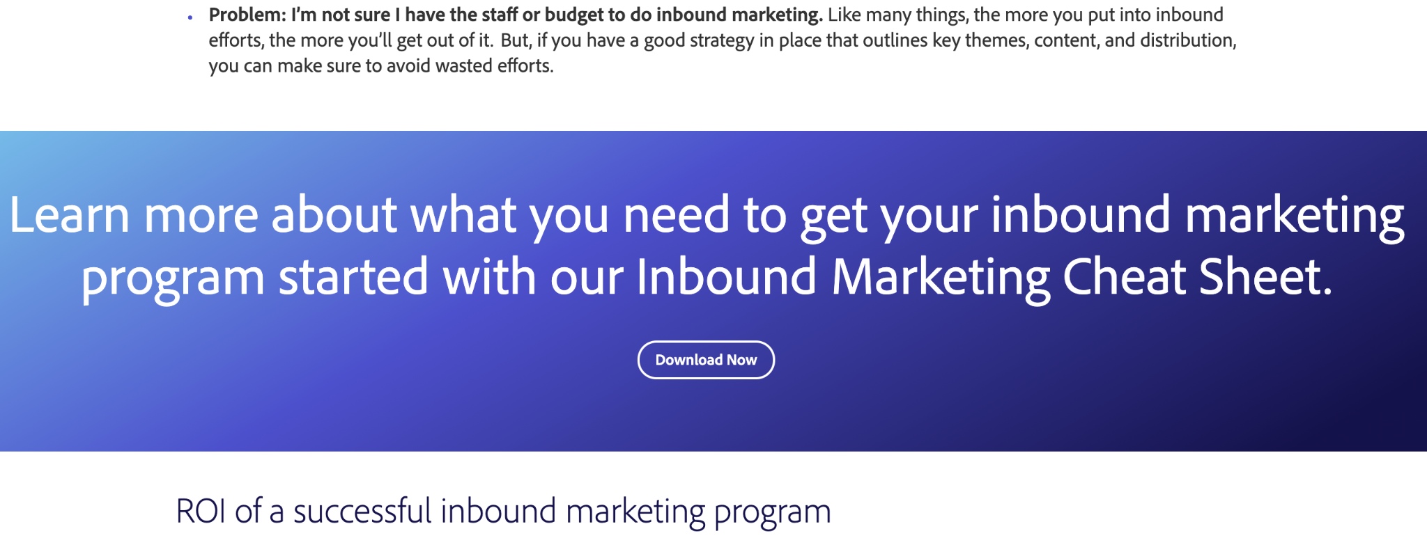 inbound marketing conversion example