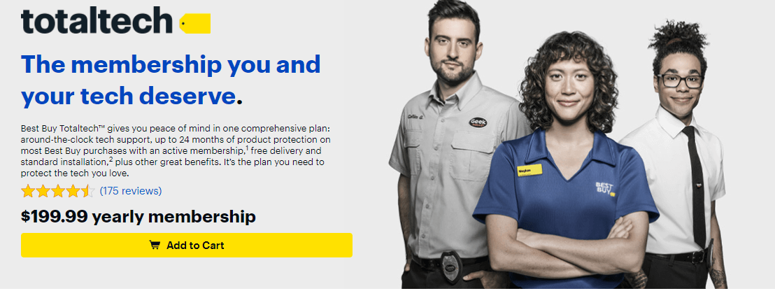 Totaltech members pay $199.99 per year to be able to enjoy the benefits of the program.