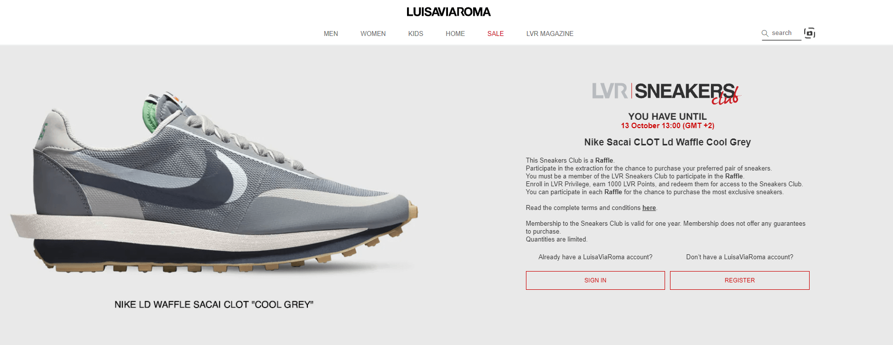 LuisaViaRoma, the Italian luxury fashion retailer, launched a VIP club called the Sneakers Club.