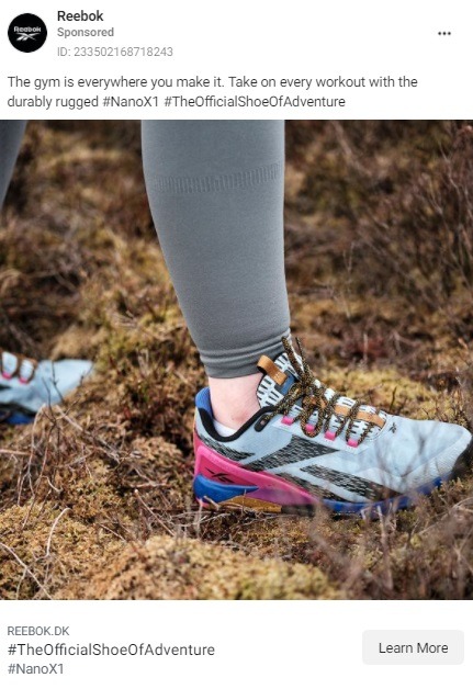ReebokReebok Instagram add CTA examples reebok