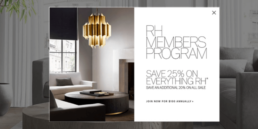  Restoration Hardware’s premium loyalty program, RH Grey Card, is a shining example of loyalty success.