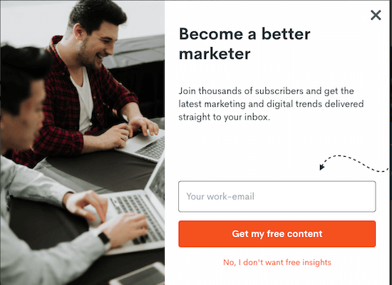 call to action phrases and examples: i dont want free insights