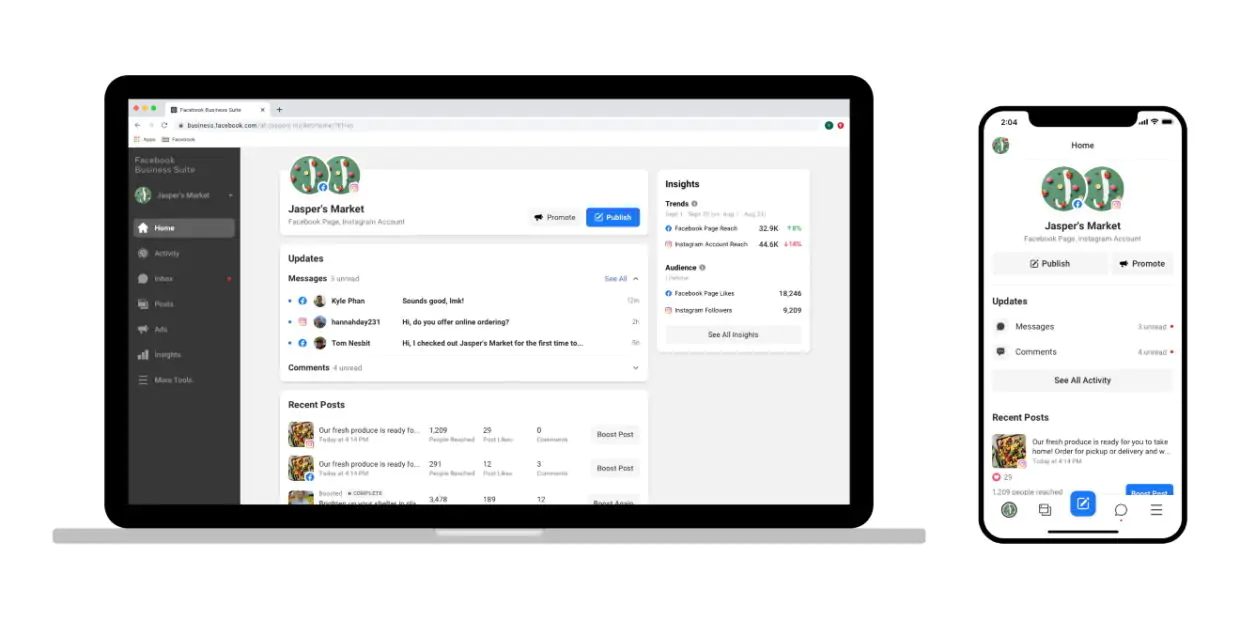 Facebook business insights screenshot
