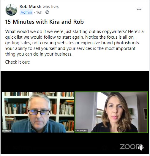 Facebook live video example