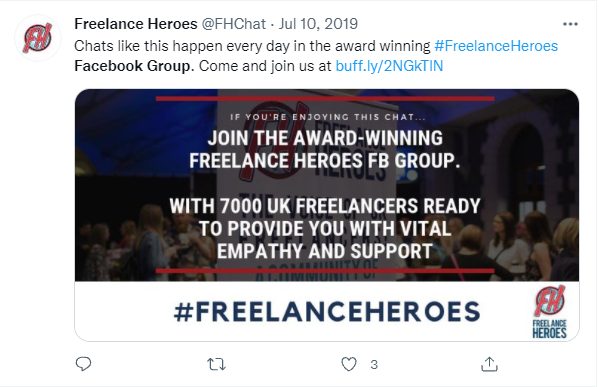 Freelance Heroes Facebook group event