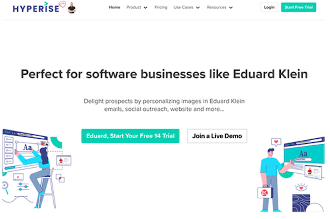 growth marketing examples: hyperpersonalized homepage