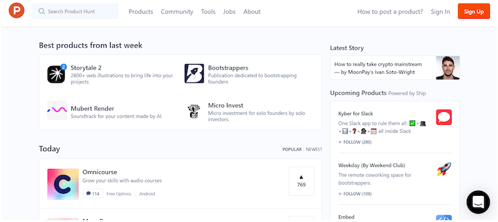 growth marketing strategy example with product hunt