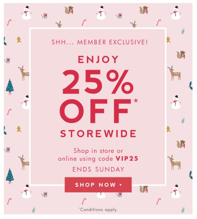 Discount email example