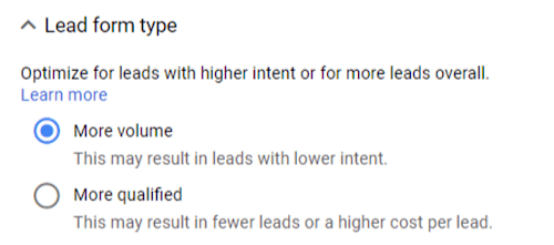 lead qualification strategy: google lead ad form optimization