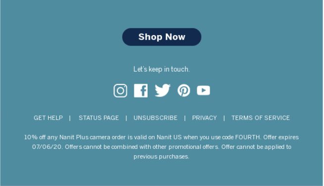Nanit email CTA 