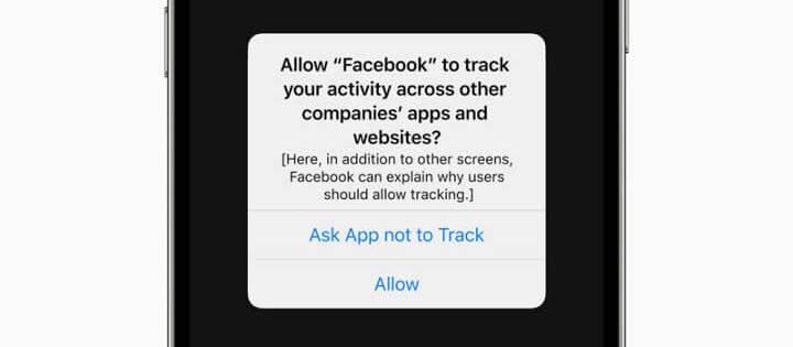 scary ppc statistics: app tracking transparency screenshot