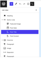 The Tatum WordPress version update includes a List View, allowing users to easily navigate between the content blocks and nested layers on each web page.