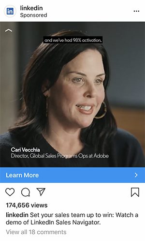 LinnkedIn ad example