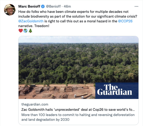 Tweet example from Marc Benioff