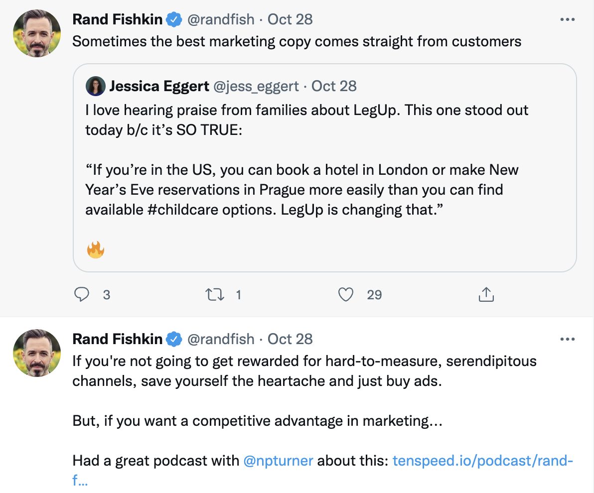 Rand Fishkin tweet example