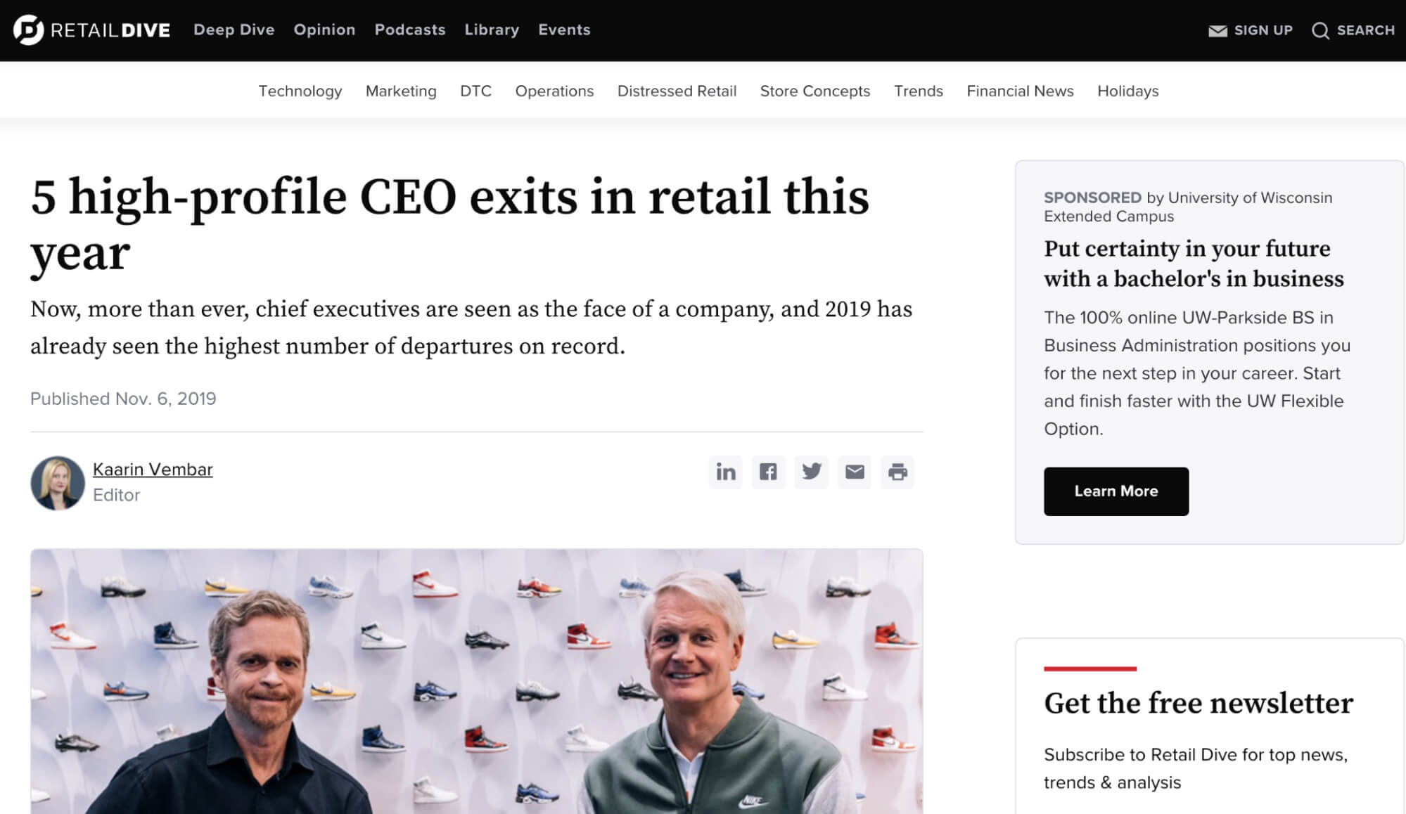 Retail Dive article