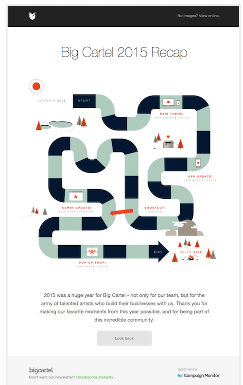 year in review email example by cartel