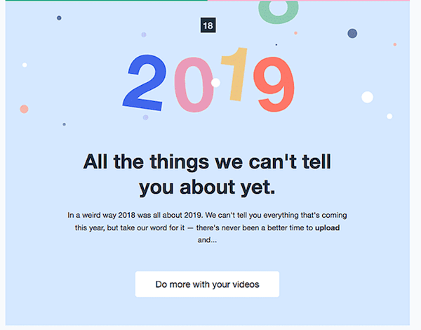 year in review email example closing with a cliffhanger