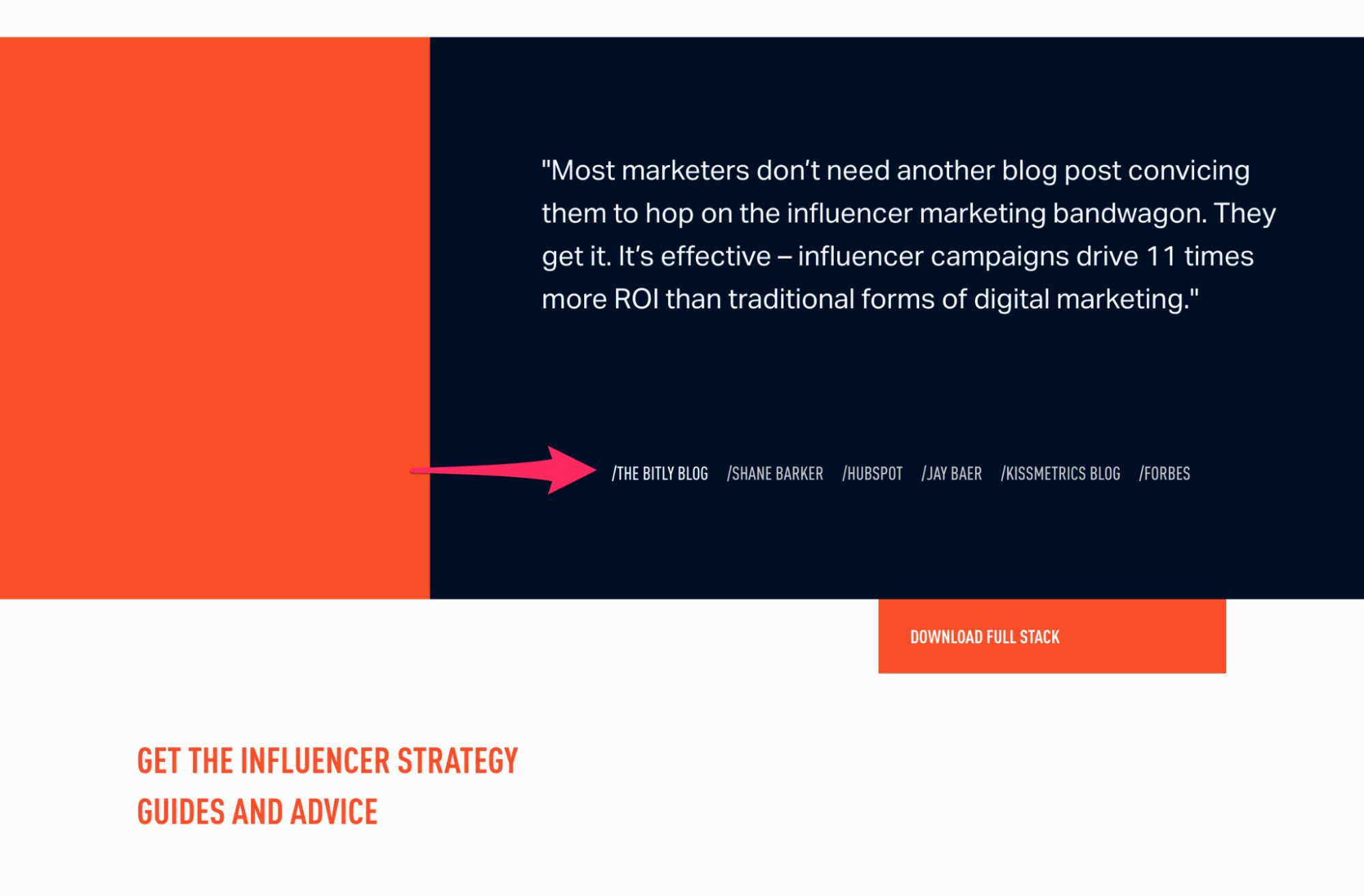 Example of a branded Microsite from Mention