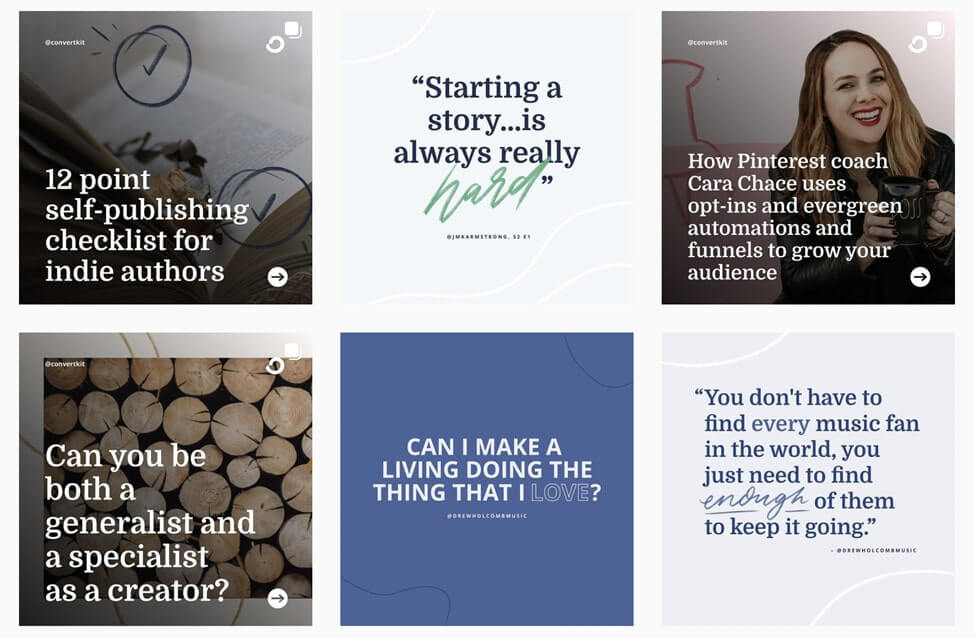 screenshot convertkit example messaging web page