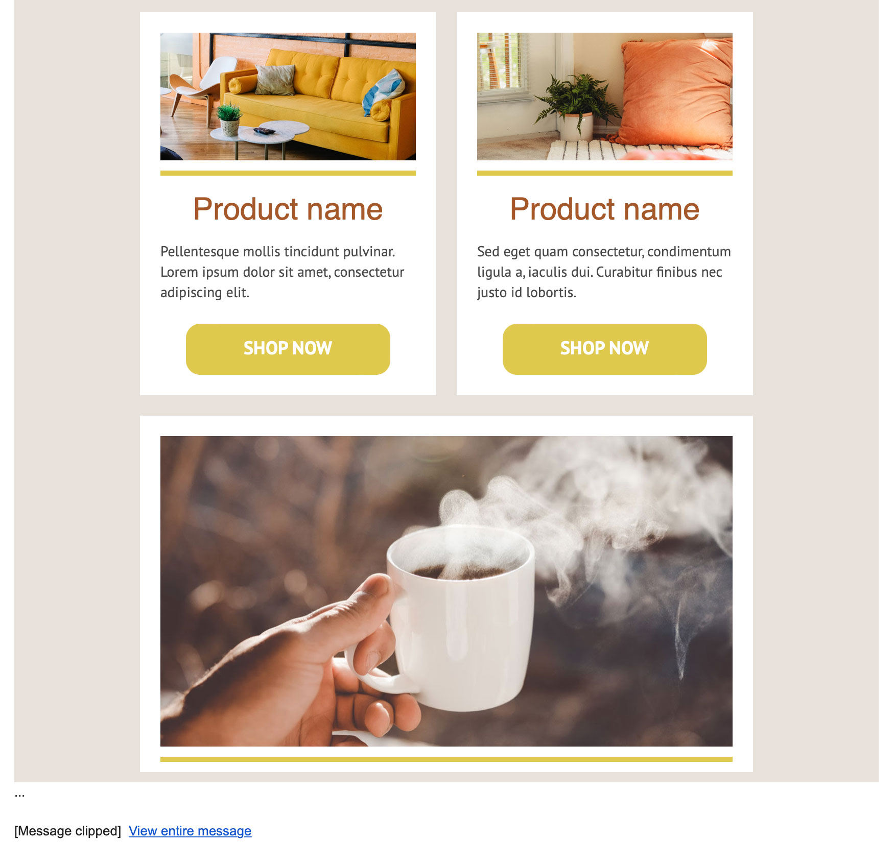 Image of clipped email