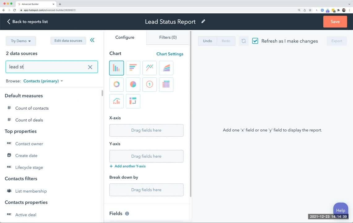 Custom Lead Status Report