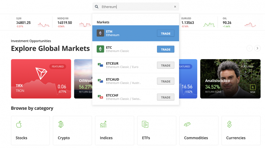 how to buy ethereum at etoro