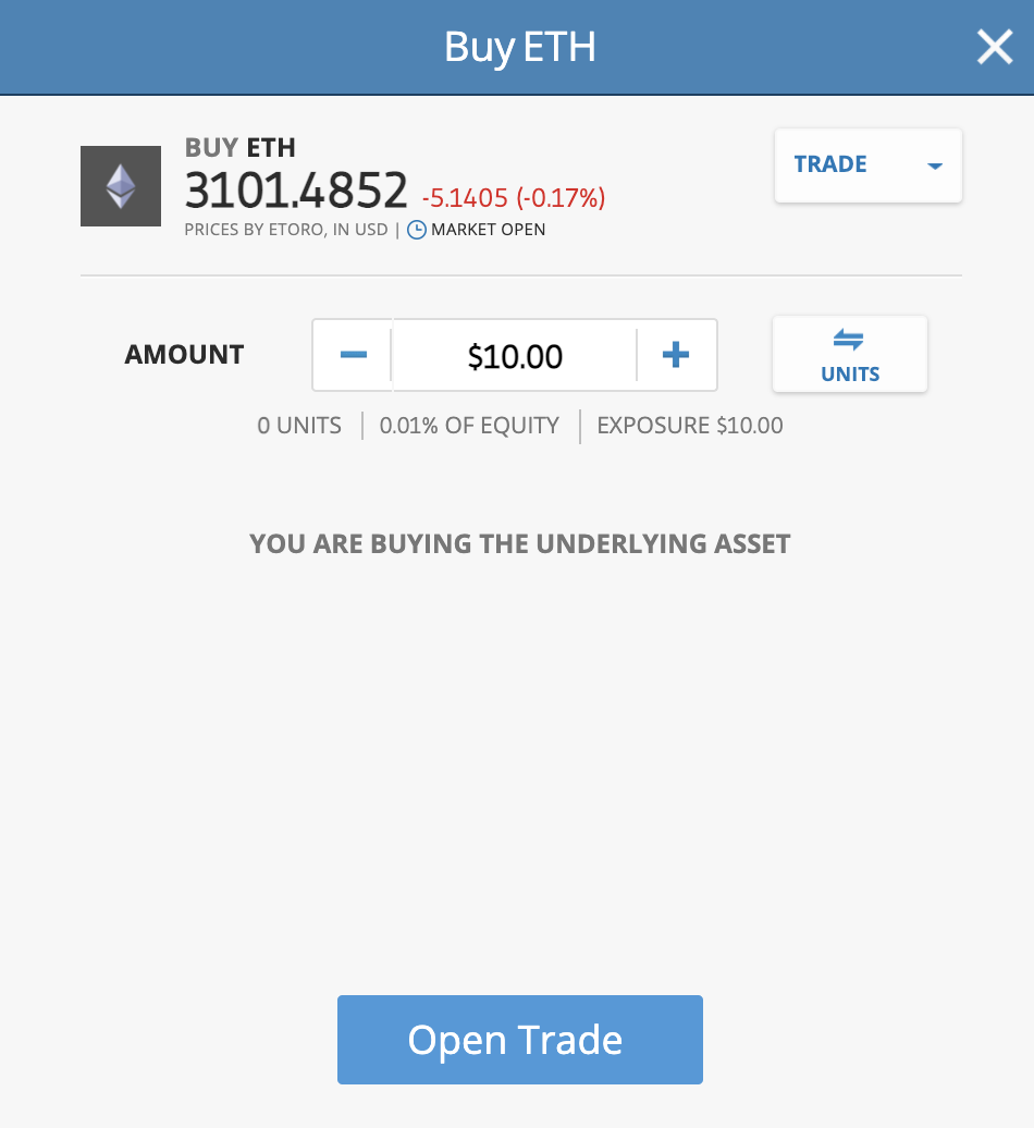 how to buy ethereum at etoro