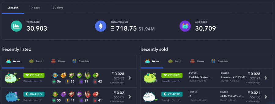 axie marketplace