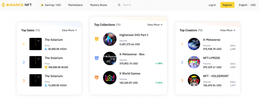 binance nfts