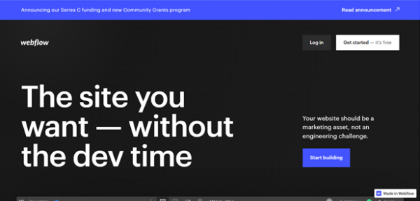 Webflow | Top free website builder for startups