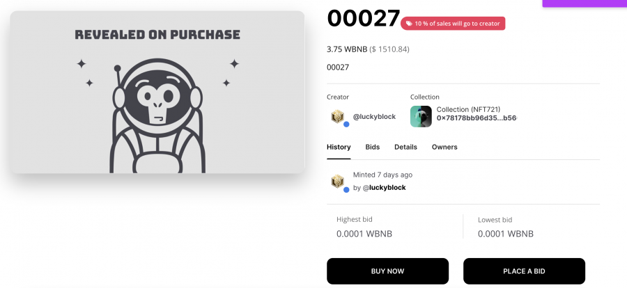 buy lucky block NFT