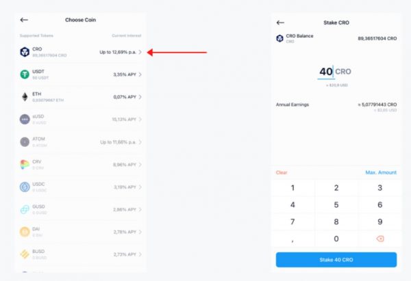 Stake CRO on Crypto.com