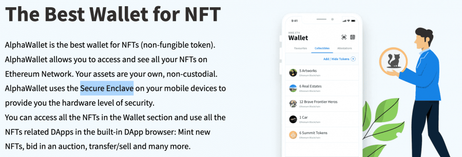 alpha wallet NFTs