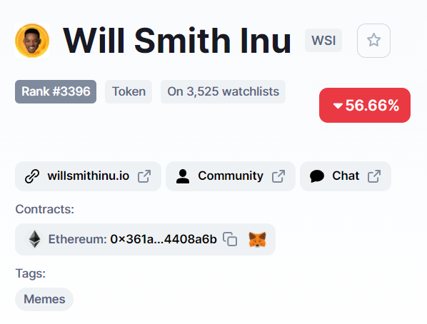 Will Smith Inu WSI