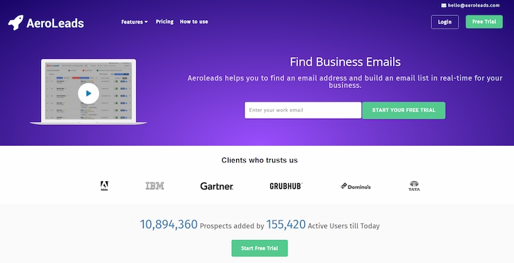 Aeroloads specialises in Linkedin email lookup