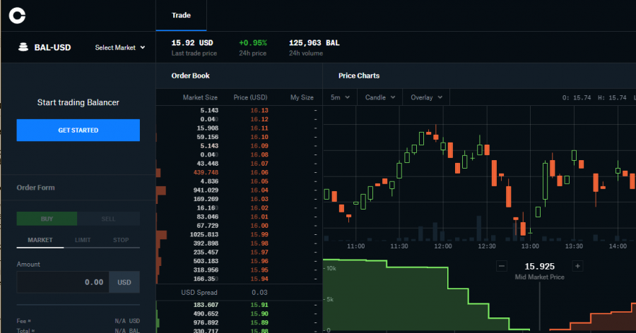 Buy Balancer on Coinbase