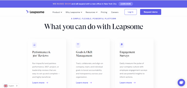 Leapsome is Best for Analytics Tools