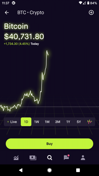Robinhood Mobile App Bitcoin