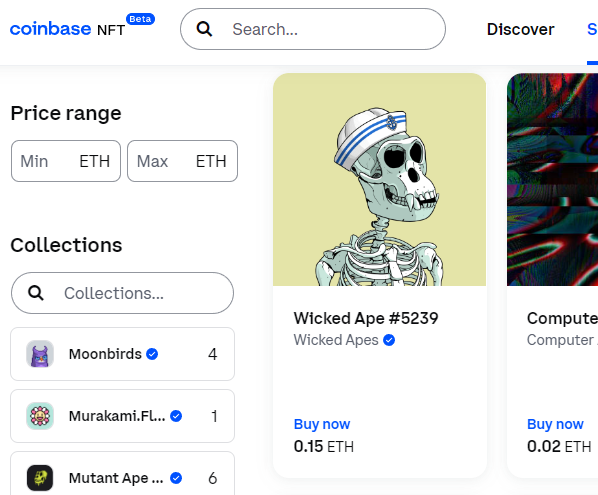 Coinbase NFT marketplace