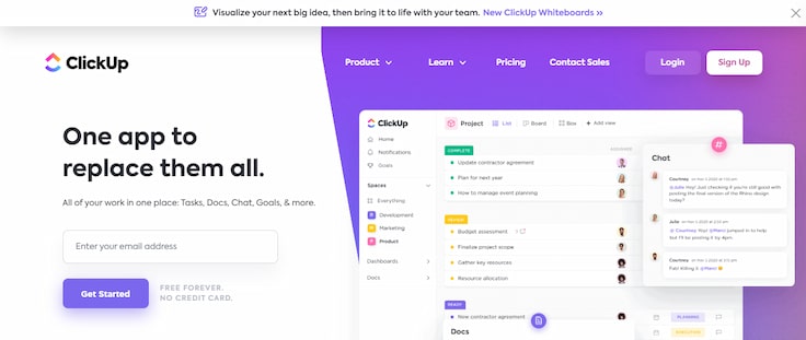 ClickUp is the best free software for Mac
