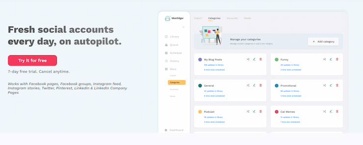 MeetEdgar is excellent for automation