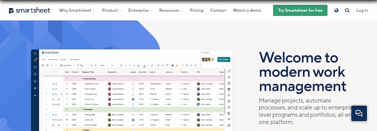 Smartsheet is best user-friendly creative project management software