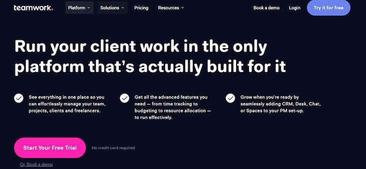 Teamwork is the best for remote collaboration