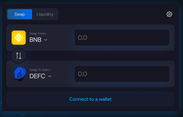 DeFi Swap token swap